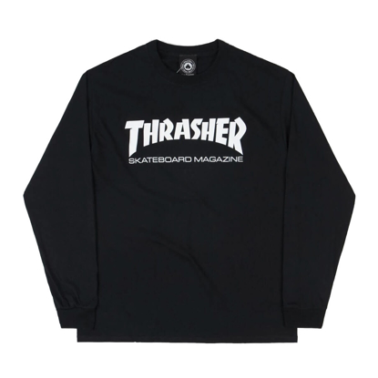 THRASHER MAGAZINE SKATE MAG-L/S BLACK M