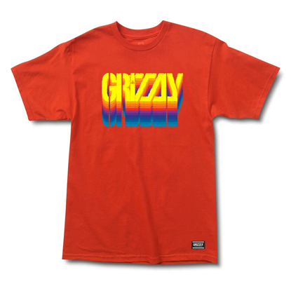 GRIZZLY GRIPTAPE GRADIENT S/S T-SHIRT RED M