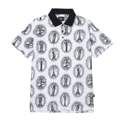 HUF LANDMARK S/S POLO WHITE L