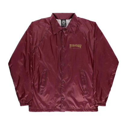 THRASHER MAGAZINE PENTAGRAM COACH JACKET MAROON M