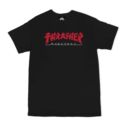 THRASHER MAGAZINE GODZILLA FLAME T-SHIRT BLACK M