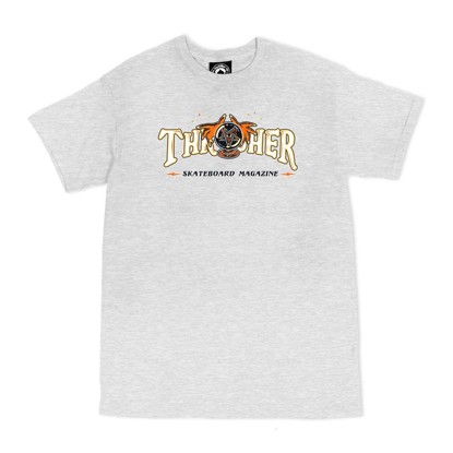 THRASHER MAGAZINE FORTUNE LOGO T-SHIRT ASH GRAY M