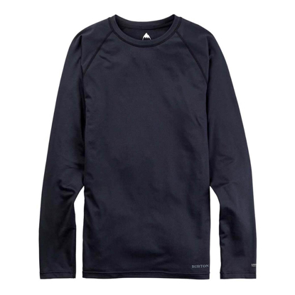 BURTON MIDWEIGHT X BASE LAYER CREW TRUE BLACK/GREY HEATHER XL