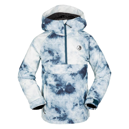 VOLCOM SLUFF INSULATED KID PULLOVER JACKET STORM TIE-DYE XS