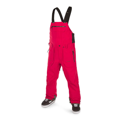 VOLCOM RAIN GORE-TEX BIB OVERALL PANTS RED XS