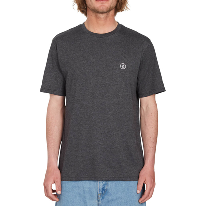 VOLCOM CIRCLE BLANKS HTH T-SHIRT HEATHER BLACK M