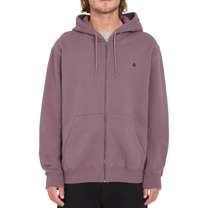 VOLCOM SNGL STN ZIP FLEECE BORDEAUX BROWN M