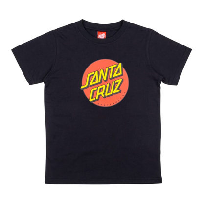 SANTA CRUZ YOUTH CLASSIC DOT T-SHIRT BLACK 10-12