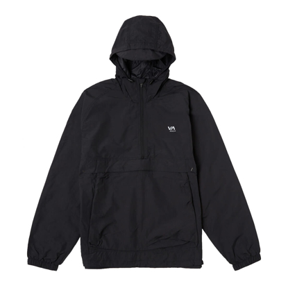 RVCA OUTSIDER PACKABLE ANORACK JACKET BLACK M