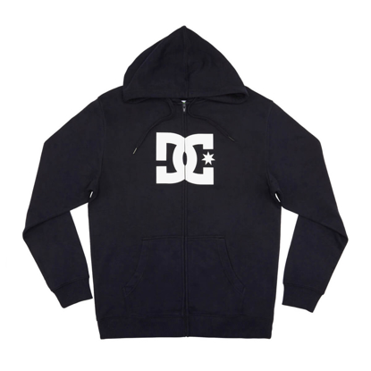 DC DC STAR ZIP HOODIE BLACK S