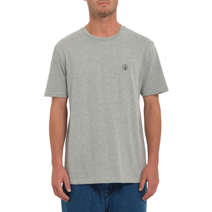 VOLCOM CIRCLE BLANKS HTH T-SHIRT HEATHER GREY S