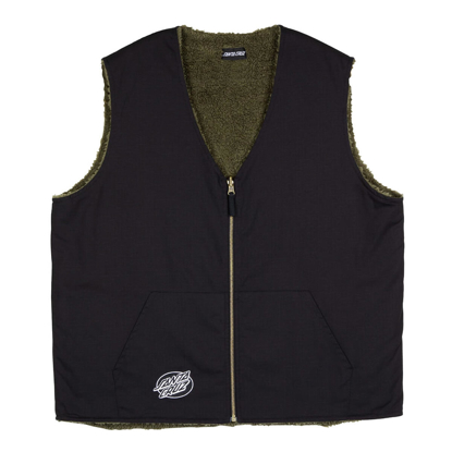 SANTA CRUZ HIDEOUT REVERSIBLE VEST BLACK/SEA KELP L