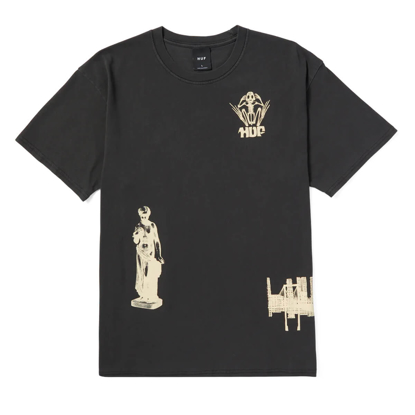 HUF LOOSIES WASHED T-SHIRT WASHED BLACK L