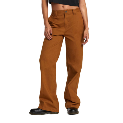 RVCA COCO TROUSER WORKWEAR BROWN 26