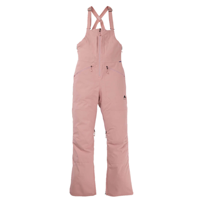 BURTON W RESERVE STRETCH 2L BIB PANTS POWDER BLUSH L