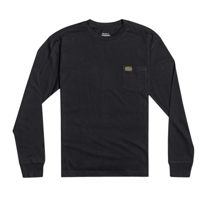 RVCA AMERICANA POCKET LS TEE BLACK M