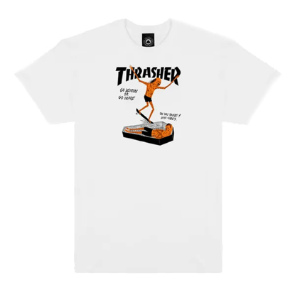 THRASHER MAGAZINE COFFIN BY NECKFACE T-SHIRT WHITE M