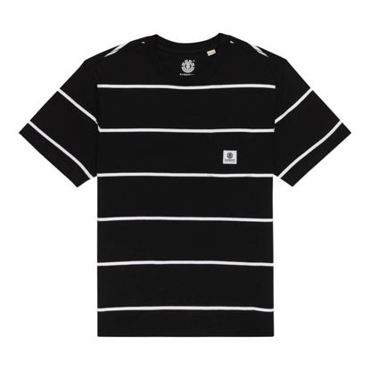 ELEMENT BASIC POCKET LABEL T-SHIRT BLACK/WHITE STRIPES M