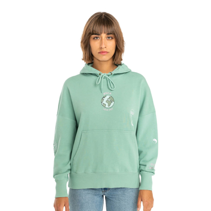 RVCA LOVE HER HOODIE GREEN HAZE S