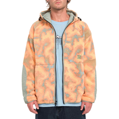 VOLCOM TT B IGUCHI ZIP FLEECE TIGERLILY XL