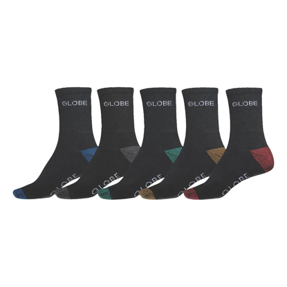 GLOBE INGLES ANKLE SOCK 5PK BLACK 39-44,5