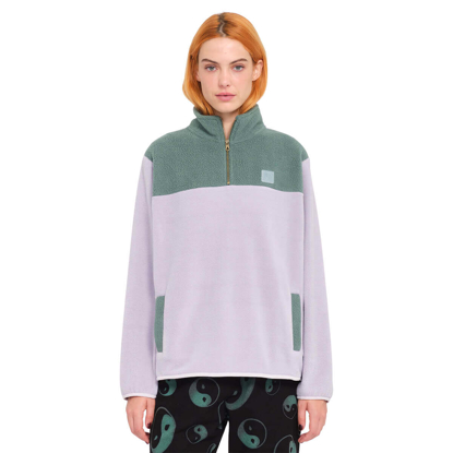 VOLCOM PHEELIN IT MOCK NECK LAVENDER M