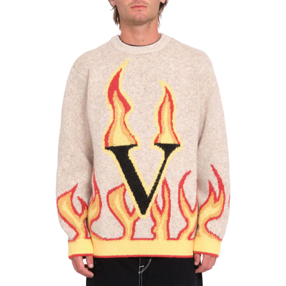 VOLCOM FERGADELIC SWEATER DIRTY WHITE M