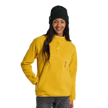 BURTON WOMEN'S CINDER FLEECE PULLOVER GOLDENROD M