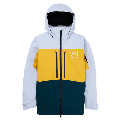 BURTON [AK] SWASH GORE-TEX JACKET GRAY CLOUD / GOLDEN ROD / DEEP EMERALD XL