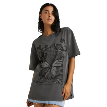 RVCA MONARCH RELAXED TEE WASHED BLACK XS/6