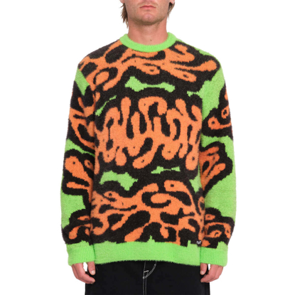 VOLCOM FA ZEPHYR SWEATER ELECTRIC GREEN M