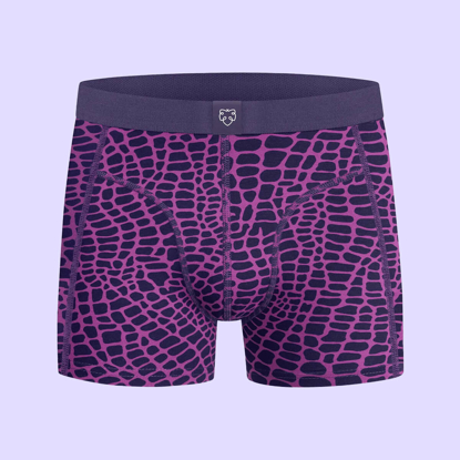 ADAM BOXER BRIEFS PURPLE CROC ASSORTED L