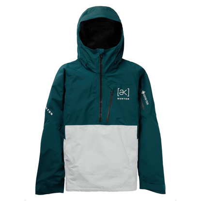 BURTON [AK] VELOCITY GORE-TEX ANORAK DEEP EMERALD / GRAY CLOUD L