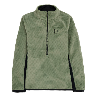 BURTON WOMEN'S [AK] BAKER HI-LOFT QUARTER-ZIP HEDGE GREEN M