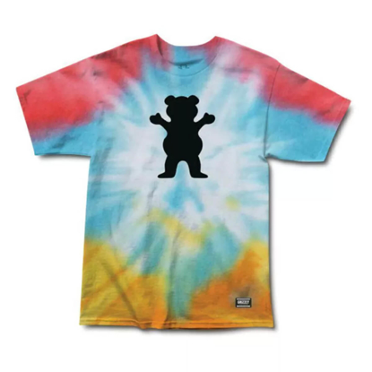 GRIZZLY GRIPTAPE OG BEAR T-SHIRT TIE DYE/BLACK S