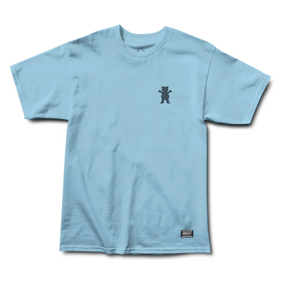 GRIZZLY GRIPTAPE EMBROIDERED OG BEAR T-SHIRT POWDER BLUE/BLACK S