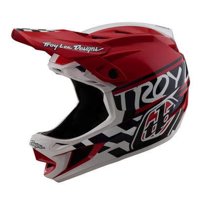 TROY LEE DESIGNS D4 POLYACRYLITE HELMET FIFTY-50 WHITE / RED M