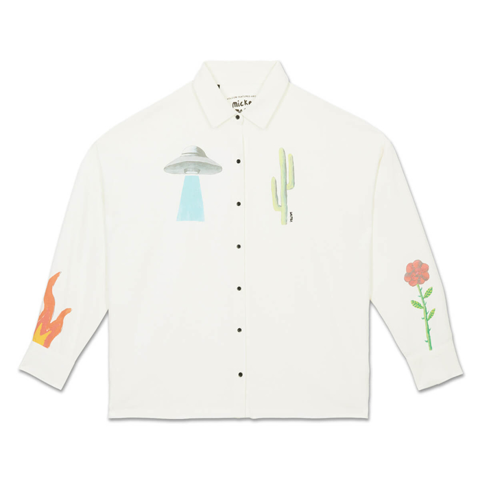 VOLCOM FA MICKEY MASON DRESS DIRTY WHITE XS